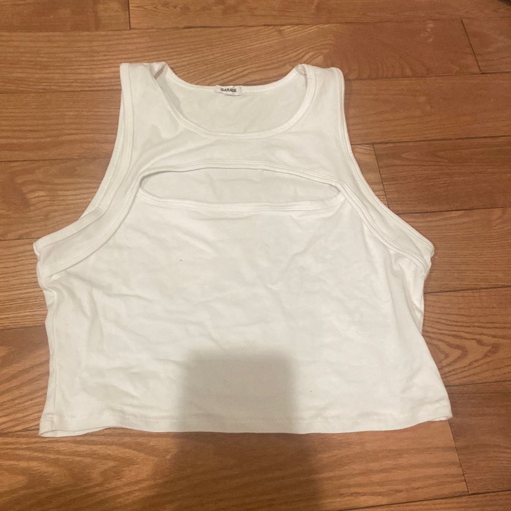 Garage cut out tank top